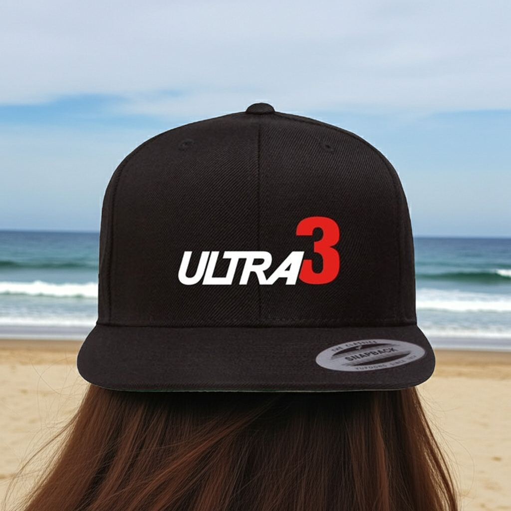 Black Flat Bill Snapback Hat