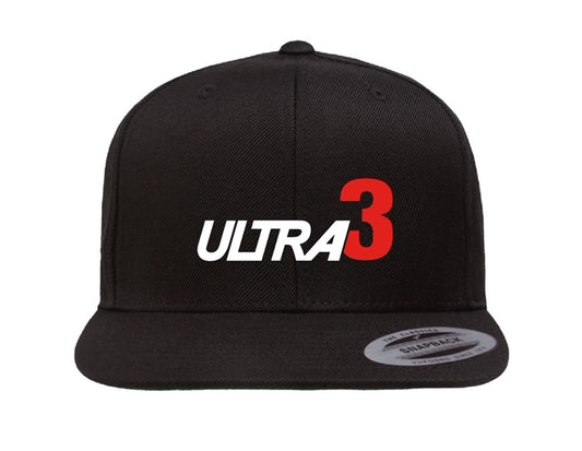 Black Flat Bill Snapback Hat